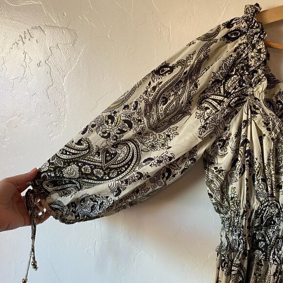 Elie Tahari Paisley Puff Sleeve Mini Dress - Picture 6 of 12